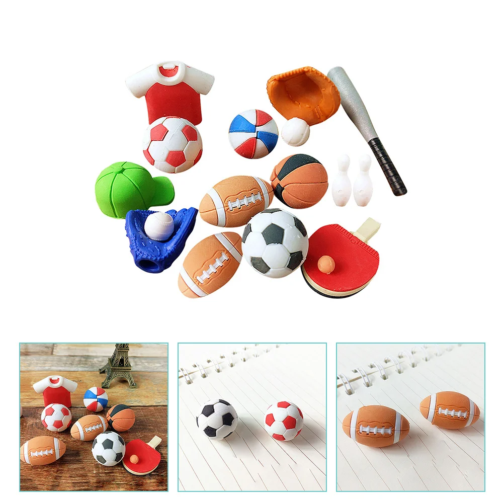 

25 Pcs Simulation Ball Balls Shaped Decor Adorable Tiny Eraser Foam Baseballs Kids House Tpr Ornament Student Mini Erasers