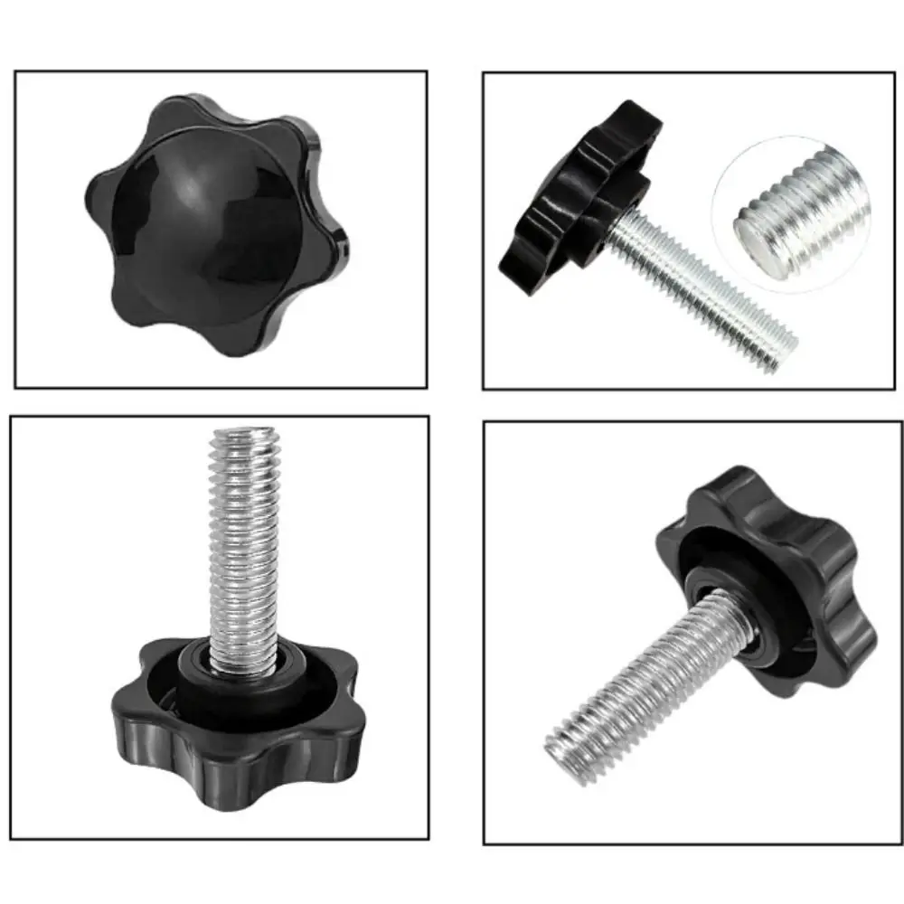 Carbon Steel Black Hex Handle Screw Knob