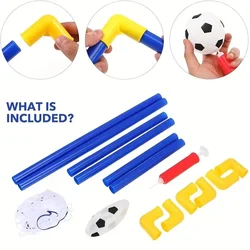 Indoor Mini Folding Soccer Goal Set - Kids' Inflatable Sports Toy for Indoor and Outdoor Play (1 set)