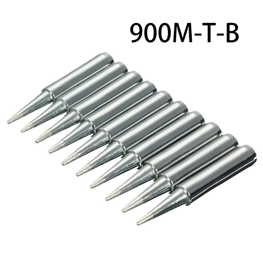 10pcs 900M-T-B Solder Iron Tips Set Lead-Free Pure Copper Welding Solder Tools For Soldering Station