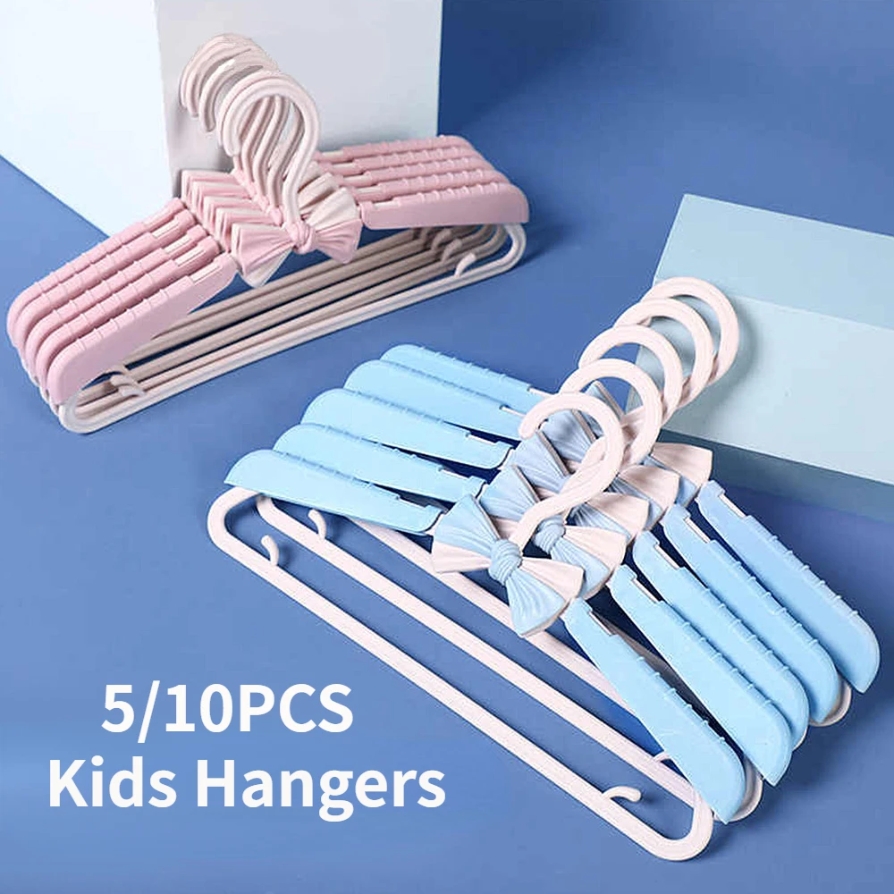 10PCS Adjustable Baby Hangers Kids Room Drying Racks Non-slip