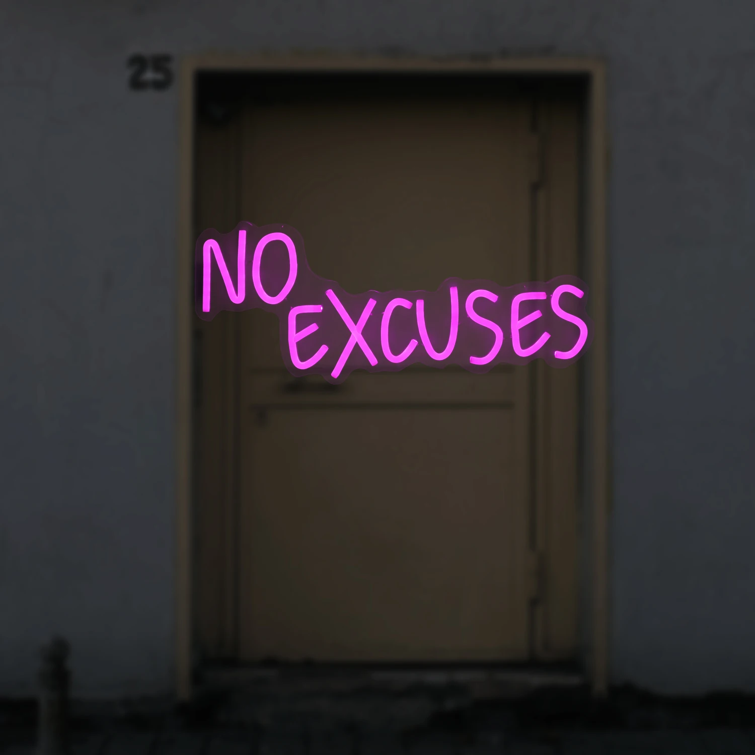 No Excuses Neon Sign Pink Inspirational LED Light Motivational Dimmable  Wall Art Decor Neon Gym Accessories Sign Bright Word LED - AliExpress