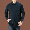 Men Military Outdoor Shirts Male Cotton Multi-pocket Tooling Casual Shirts High Quality Man Solid Color Long Sleeve Shirts 5XL 3