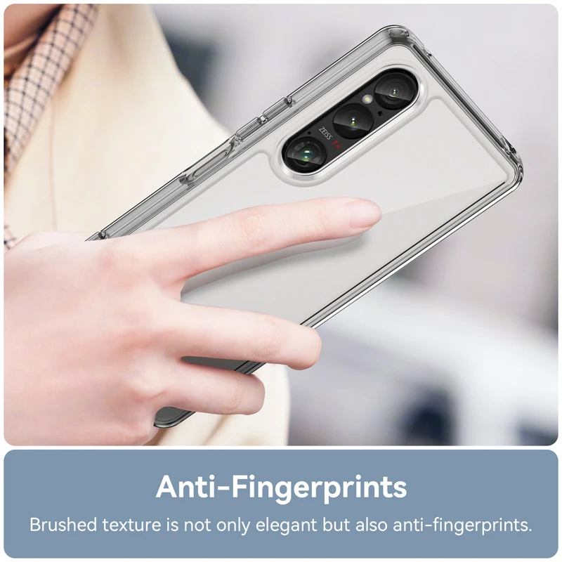Clear Protective Case with Hard PC Back & Soft TPU Bumper
