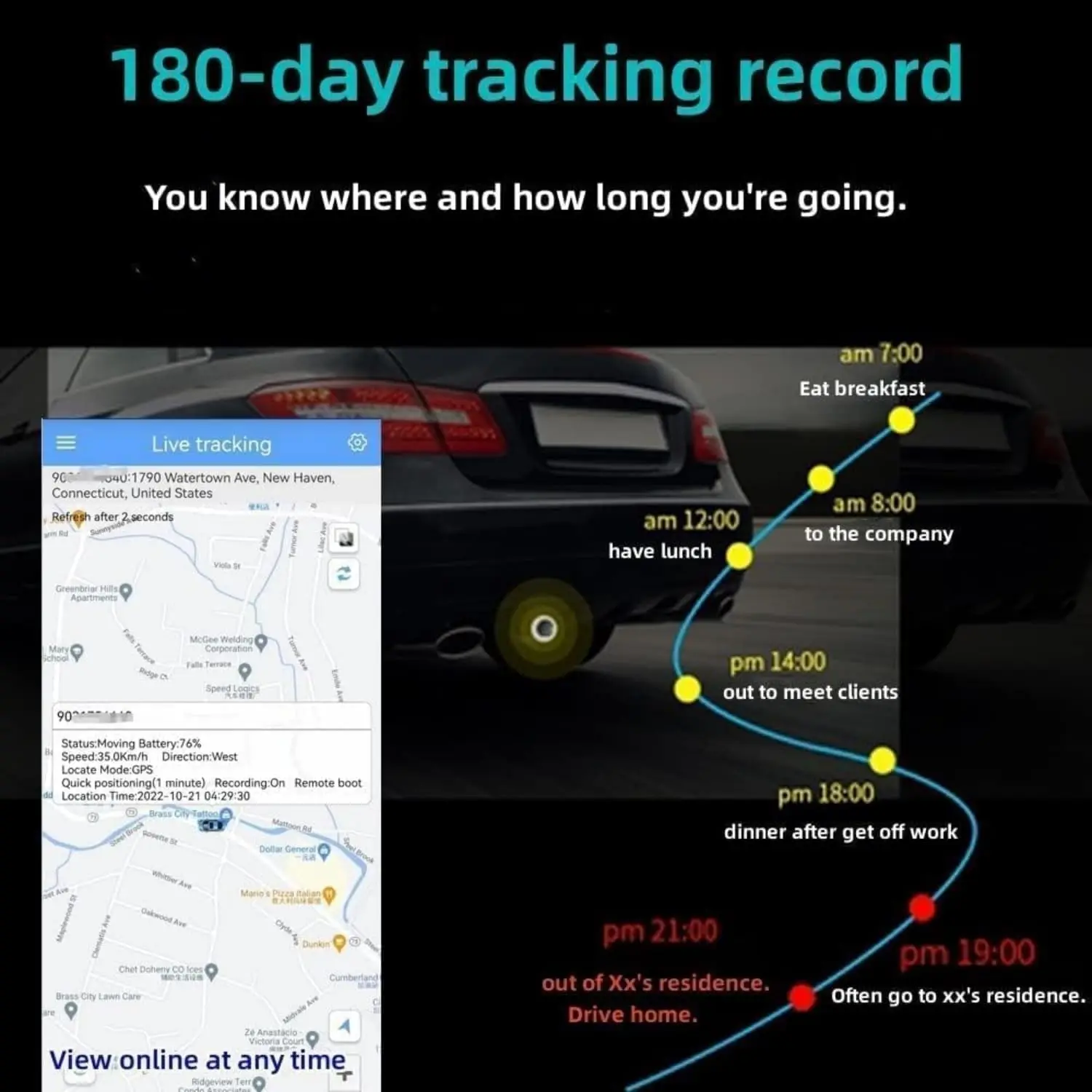 LM002 vehicle GPS tracker magnetic GPS tracking device waterproof long battery car LM002 tracker