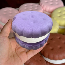 Large Slow - Rising Squishy Cookie Biscuit - Antistress Fidget Toy (Taro)
