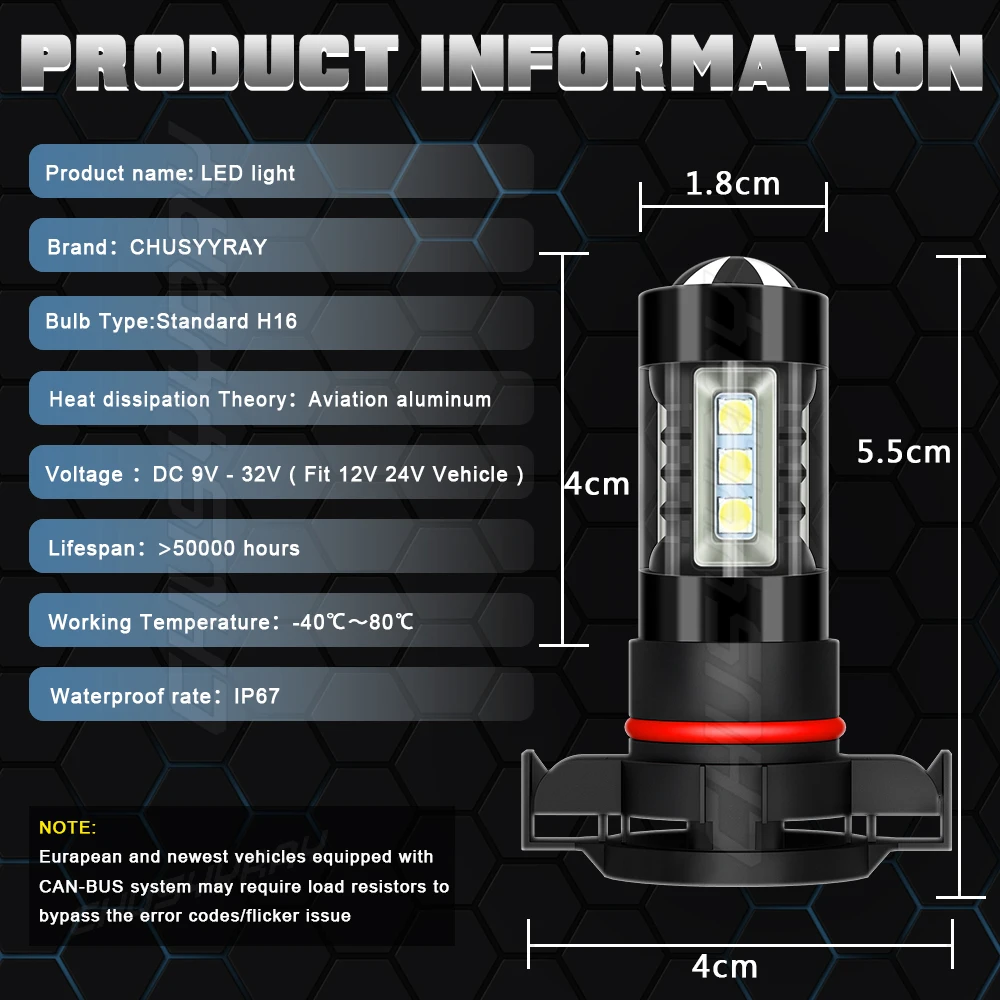 CHUSYYRAY Compatible For Suburban Tahoe 2007-2014 Led Bulbs 6x 9005 H11 High&Low Beam 5202 Fog Light Bulbs Combo Car accsesories