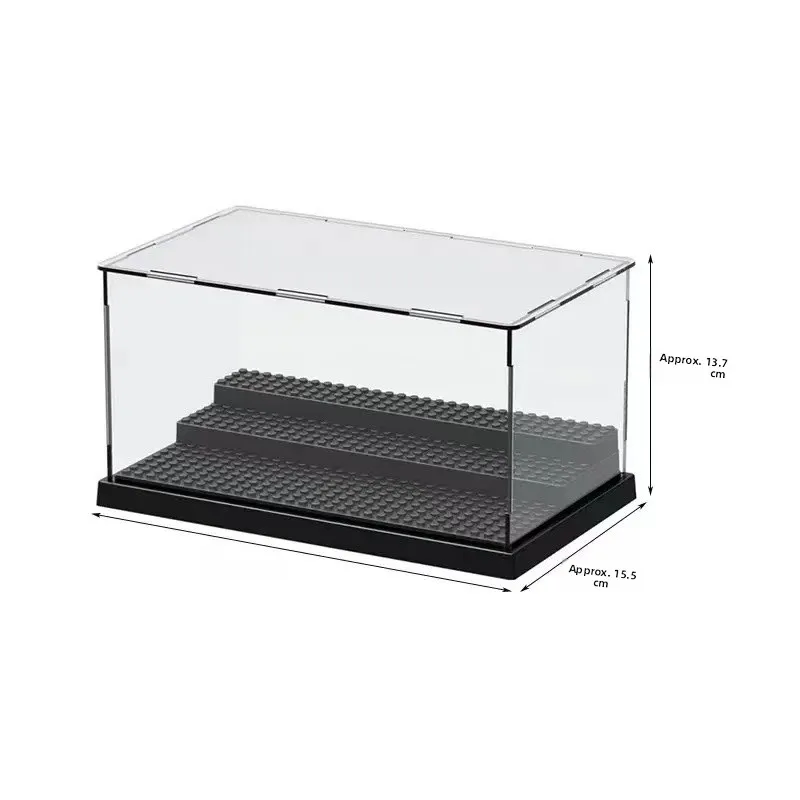 Large Transparent Storage Box Display Case for  ible figures Stair Display Stand Toy Building Blos Accories