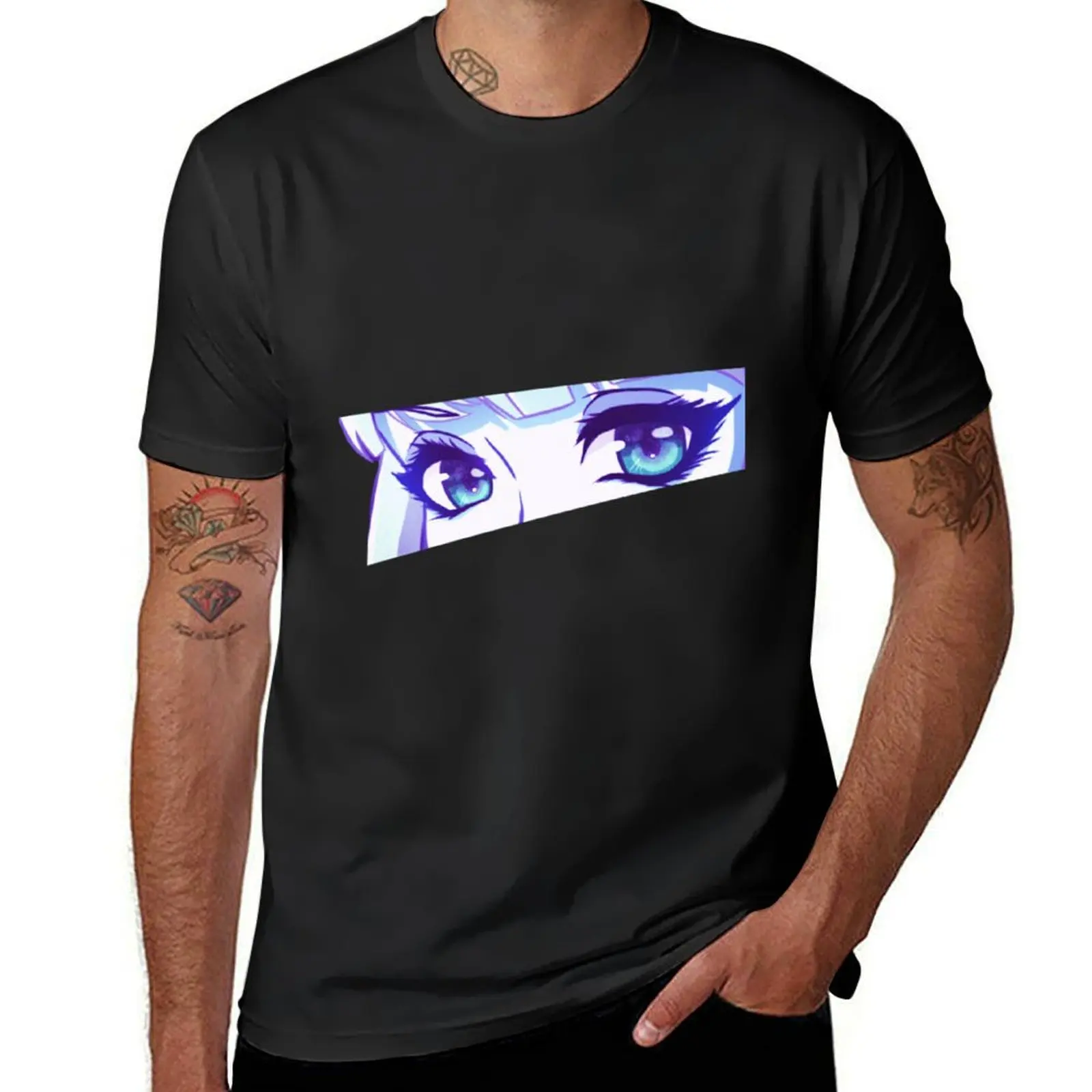 

Anime Eyes (blue) Perfect Gift T-shirt tops anime boys whites mens graphic t-shirts