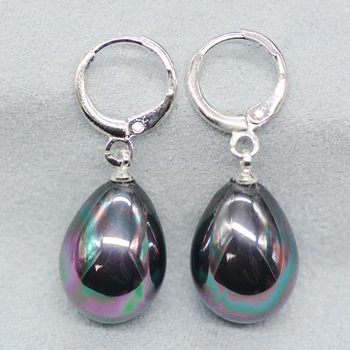 Stunning ! 12x16mm Black, white, champagne, many colors, you can choose, Sea Shell Pearl Earring AAA, the best gift for girls