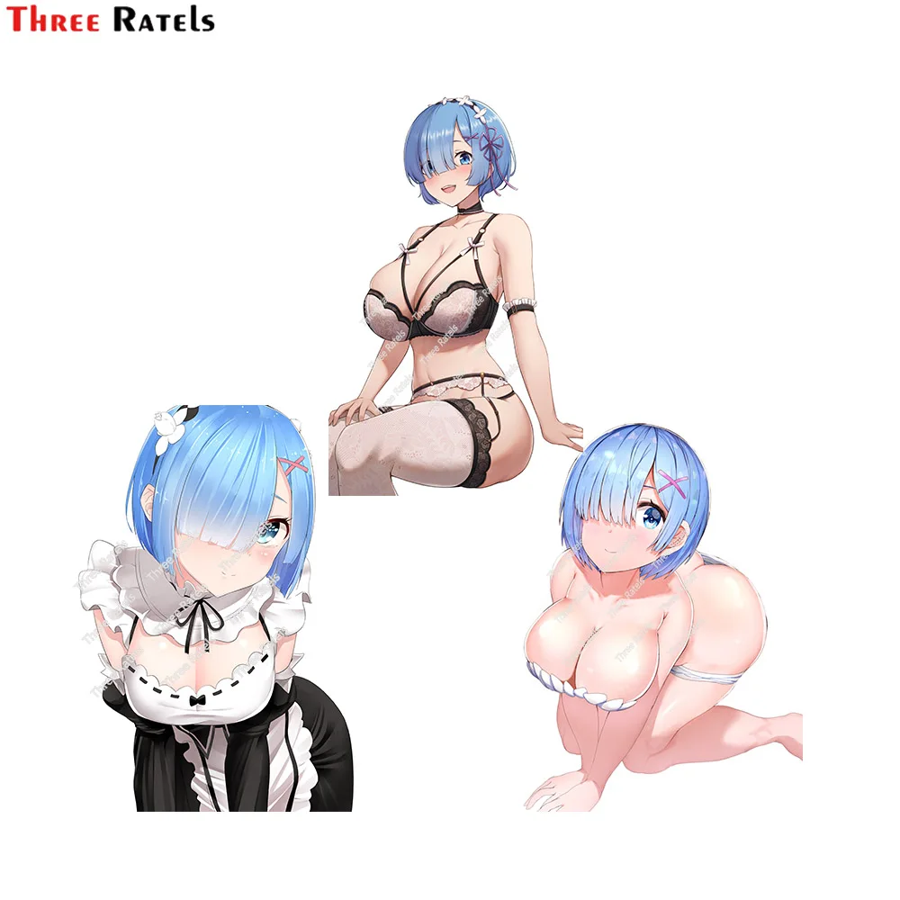 

Высококачественная аниме-наклейка для автомобиля Three Ratels E398, наклейка Rem Re Zero Kara Hajimeru Isekai Seikatsu для автомобильного стайлинга, виниловые наклейки