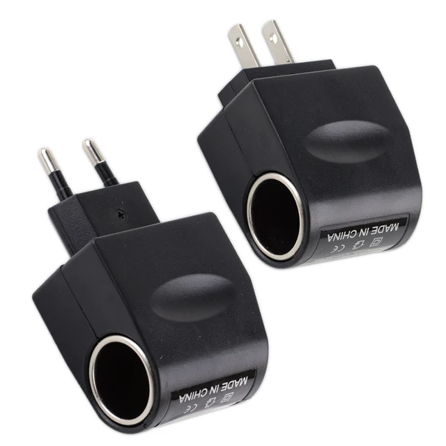 220V ~ 12V EU Male Car Adapter AC DC Outlet Cigarette Lighter Quality