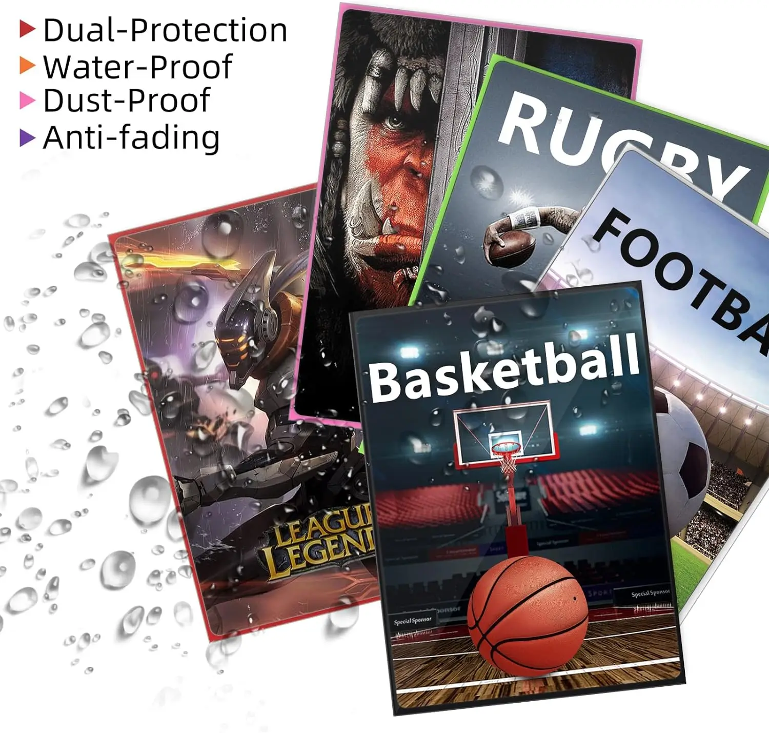 Sharkbang New Arrival 100pcs/Lot Holo Card Sleeves 66x91mm Laser Kpop Holders For Postcards Films Game Cards Photocard Protector 6