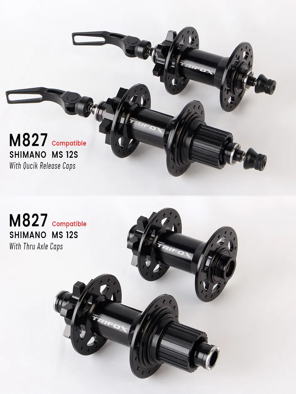 Mountain Bike Hub Thre Axle MS HG XD Compatible 12S 32H 72 Click 6
