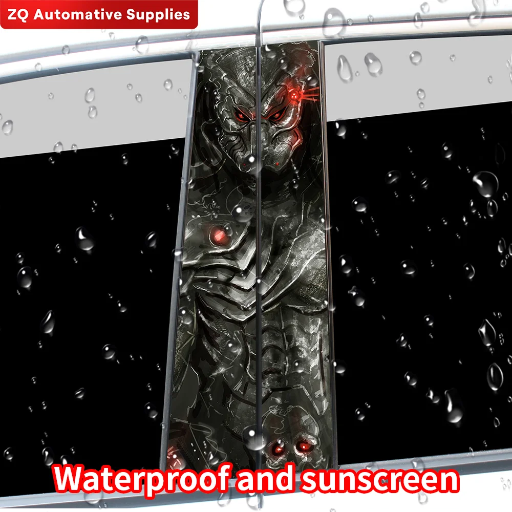 Predator Waterproof Car Sticker Decals - B-Pillar Center Column Decorative Cover