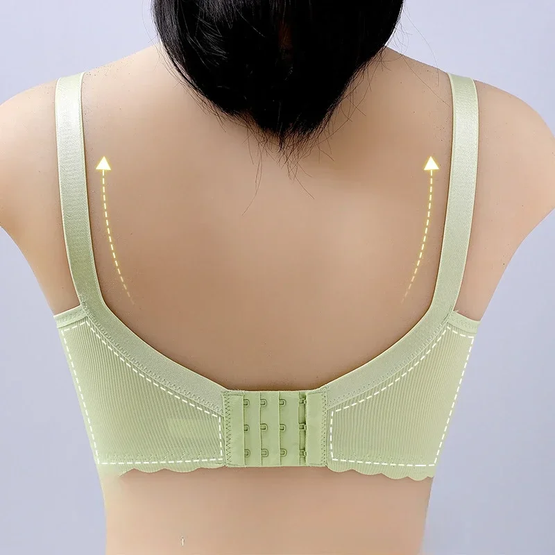 Maternity & Nursing Bra with Anti Sagging, No Steel Ring Thin and Breathable Design  Nursing Bra Wirefree Breastfeeding 4
