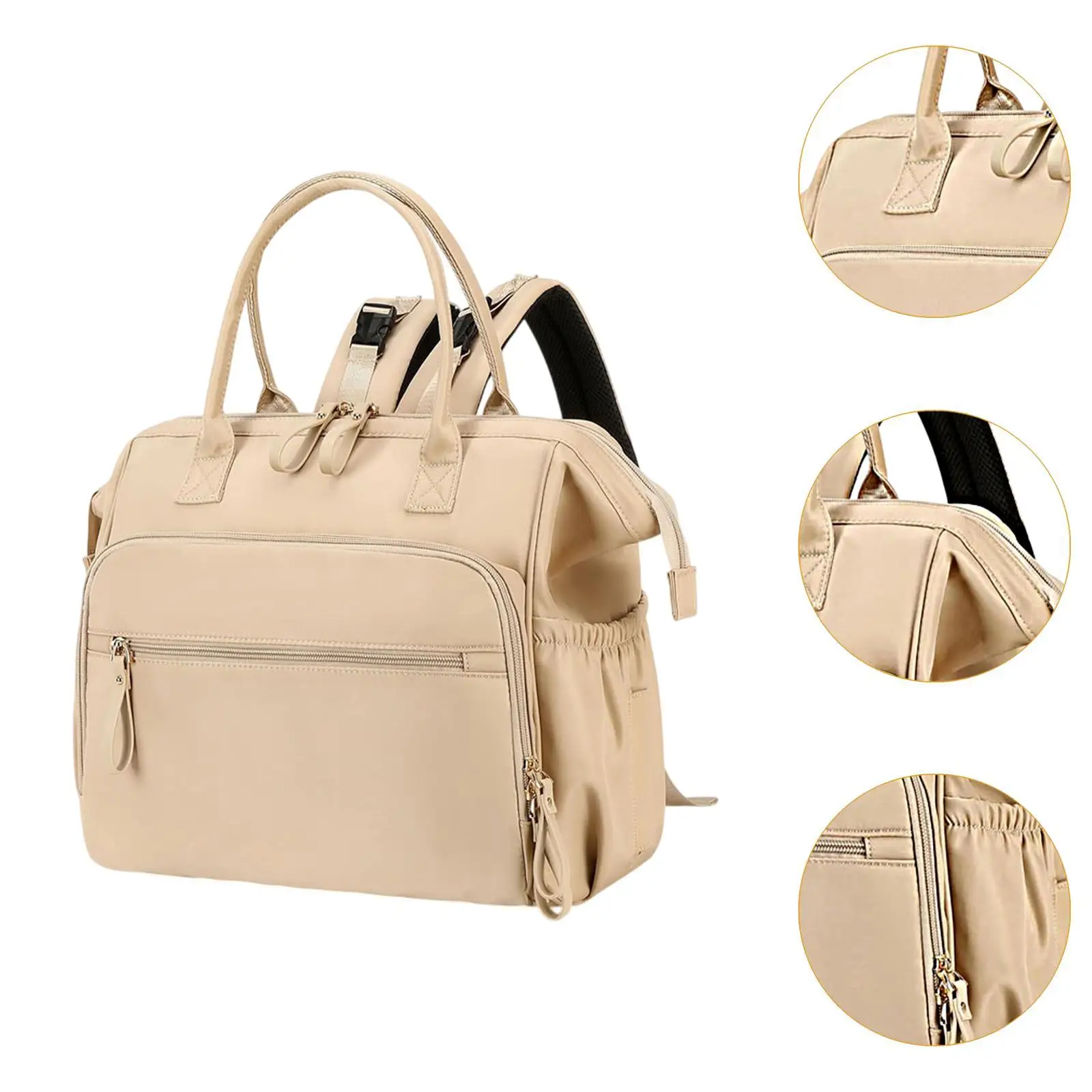 Travel Diaper Tote Large Capacity for Mummy Wide Open Top Baby Diaper Bag