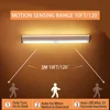 Night Lights Wireless LED Motion Sensor Lamp USB Rechargeable Magnetic For Wardrobe Room Closet Kitchen Aisle Tube Detector Bulb 4