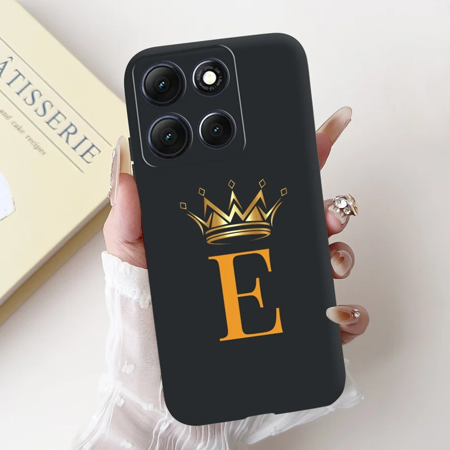 Cute Lucky Letters Crown Flower Soft Silicone Back Cover – Enhanced Protection