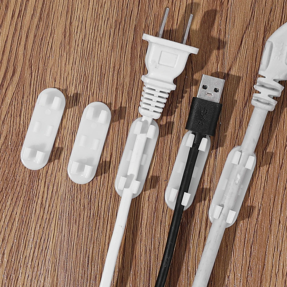 30/20/1pcs 케이블 와인 더 주최자 헤드폰 마우스 용 데스크탑 USB 케이블 클립 USB 충전 와이어 코드 깔끔한 관리 홈 오피스