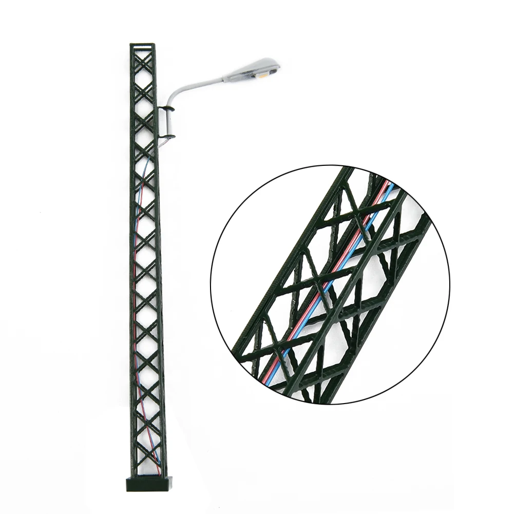 5Pcs Model Railway Lights Lattice Mast Light, Gauge H0 Light Layout Led Lamp Railway Decoration Building Accessori Paesaggistici