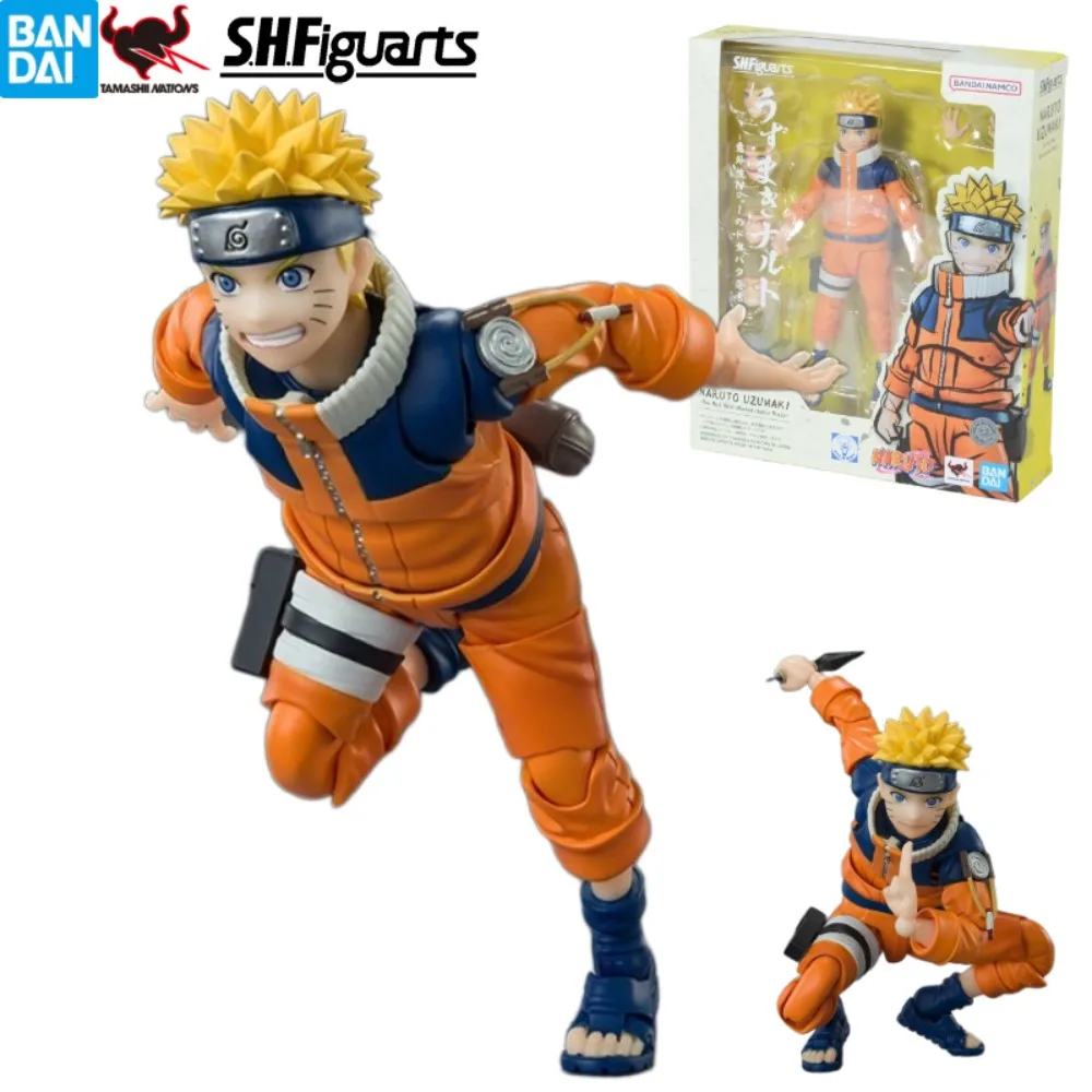 

Genuine BANDAI S.H.Figuarts Uzumaki Naruto Child Year NARUTO Anime Action Figure Collectible Model Decoration Kids Gift in Stock