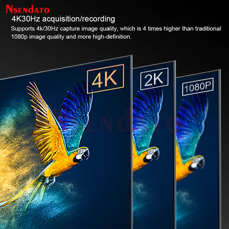 Ezcap374 GameLink Neo 4k 30fps HDMI USB3.2 USB C Video Audio Game Capture Grabber Card Support Pass-Through for Computer TV PC