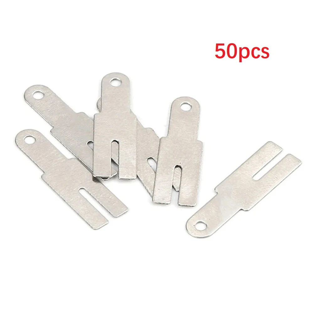 50pcs Y Shaped Nickel Sheets Nickel Strip Battery Connection Nickel Plated Steel Belt Strip Spot Welding Connector 20*5.7mm