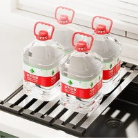 Évier de cuisine, égouttoir à rideaux, en acier inoxydable, Gel de silice, étagère de rangement pliable, étagère filtrante étanche, organisateur 5