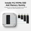 Hagibis USB C Hub with M.2 SSD Enclosure Type-C Docking Station for Mac mini M4/M4 Pro 4K 60Hz USB 3.2 Gen2 SD/TF 4.0 Dock Stand 4