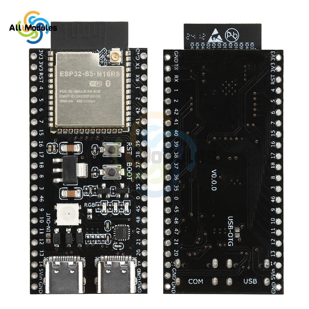รูปสินค้า แผ่นพิมพ์พัฒนา ESP32-S3 สำหรับโปรเจกต์ IoT ขั้นสูง