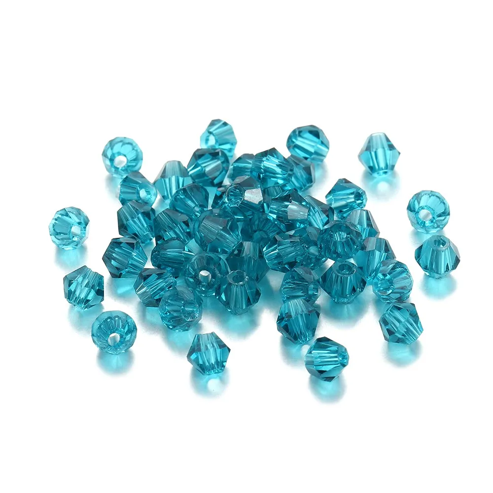 Shimmering AB Glass Bicone Beads – 200Pcs