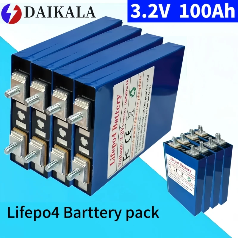 

3.2V 100Ah A-grade Lithium Iron Phosphate Battery DIY 12V 24V 36V 48V For Campers Golf Cart, Off-road Solar Wind Power Yacht