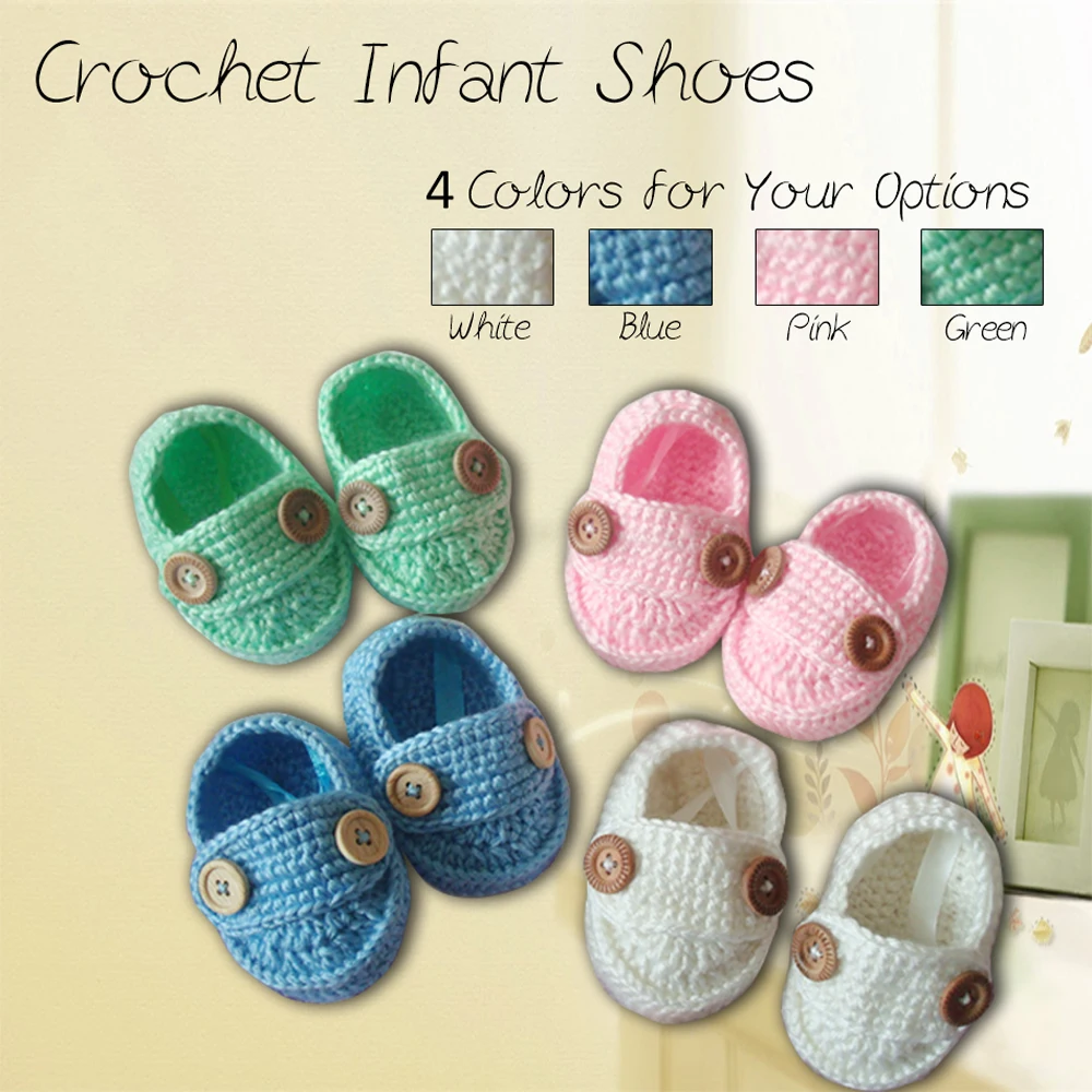 Handmade crochet Crochet knitted baby shoes, sandals garden shoes, newborn baby gifts