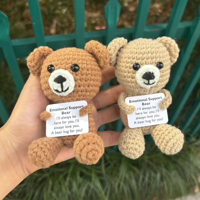 Pianta Grassa Lavorata A Maglia Con Messaggio Positivo – Succulenta All'Uncinetto Per Scrivania, Regalo Incoraggiante, 9x7 Cm