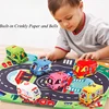 Baby Montessori Soft Car Toy with Map Game Mat Storage Bag Infant Cloth Book Cute Cartoon Sensory Training Toys Toddlers Gifts 2