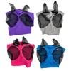 1pc Horse Flying Mask Anti-Fly Worms Breathable Stretchy Knitted Mesh Masks With Ears Horse Riding Equipment 2