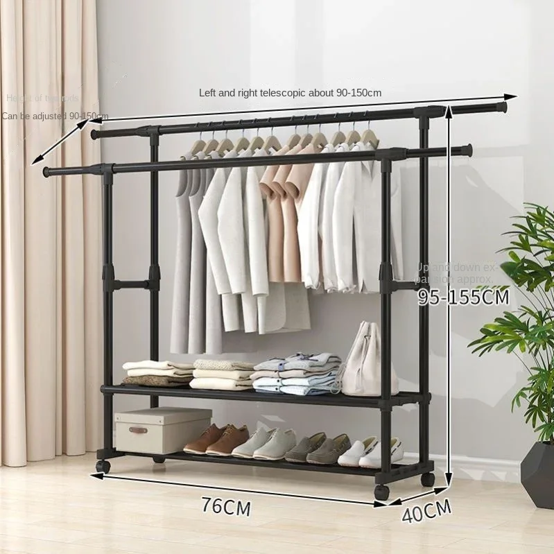 Coat Hanger Iron Bamboo Wall Shelf Furniture Furniture for Room Clothes Arara Floor Coat Rack Clothing Storage Racks Metal Home