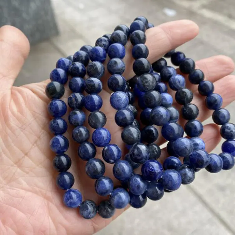 Handmade Bracelet Elasticity Jewelry 6mm 8mm 10mm 12mm Natural Stone Smooth Round Beads 18-19cm 1Pcs sk172 stone bead bracelet natural stone bracelet beaded bracelet