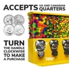 Gumball and Candy Machine with Stand - Yellow Triple Vending   Interchangeable Canisters 2