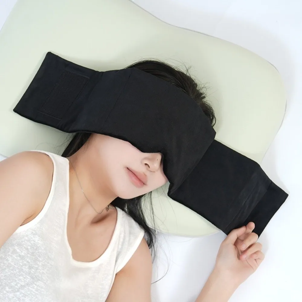 Soft Weighted Eye Mask Cotton Blend Light Blocking Gravity Weighted Head Wrap Gentle Pressure Washable