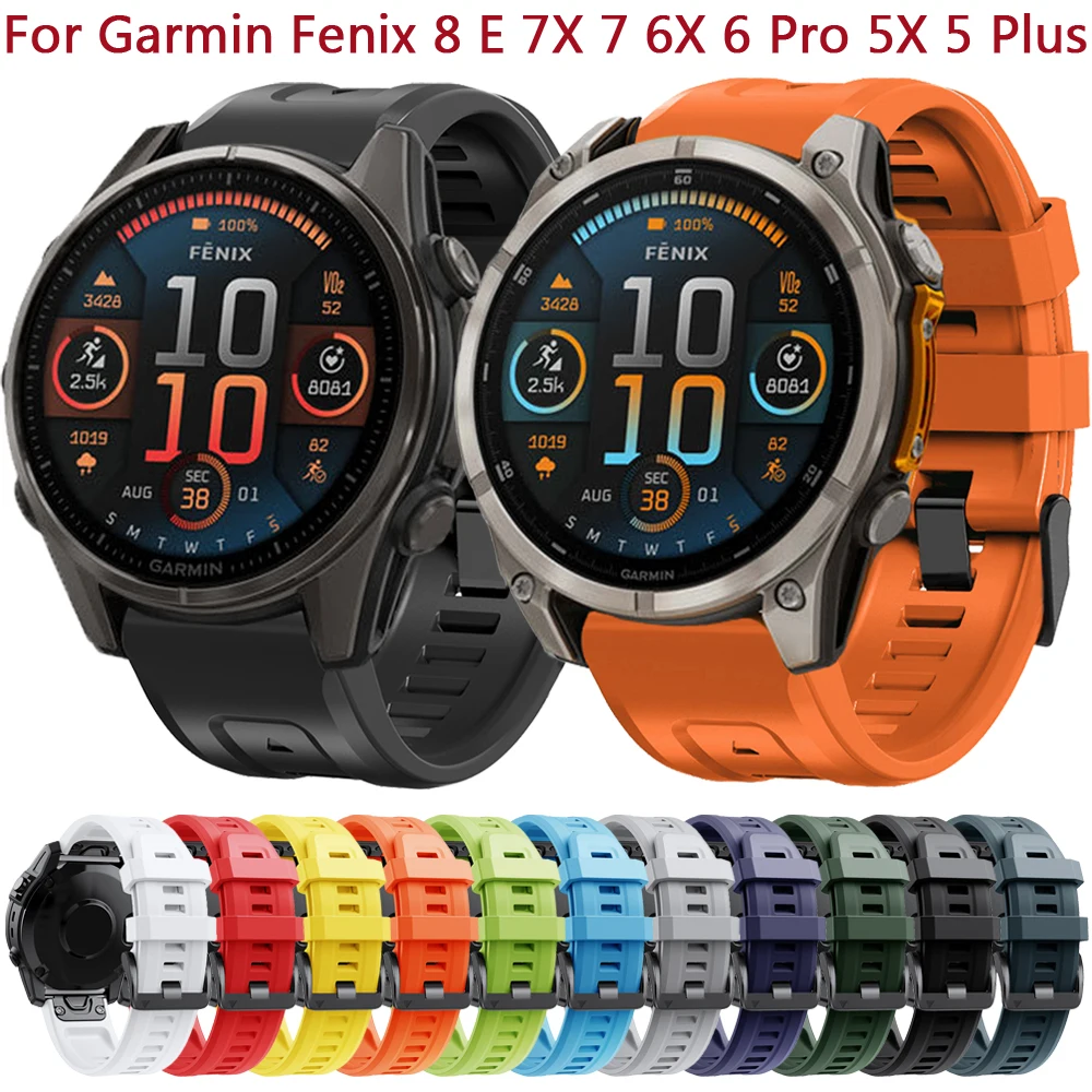 Premium Silicone Watchband with QuickFit Strap Closure - 22mm/26mm Adjustable Bracelet
