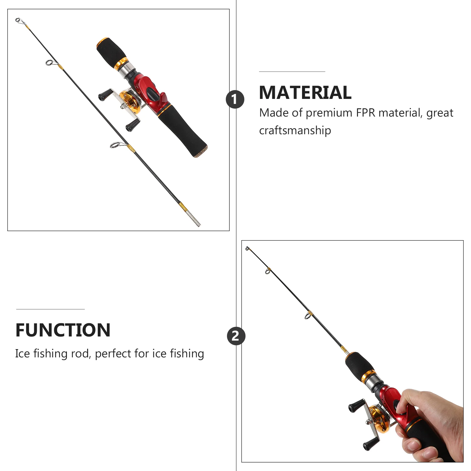 

Ice Fishing Rod Winter Supply Outdoor Adjustable Gear FRP Accessory Lightweight Pole