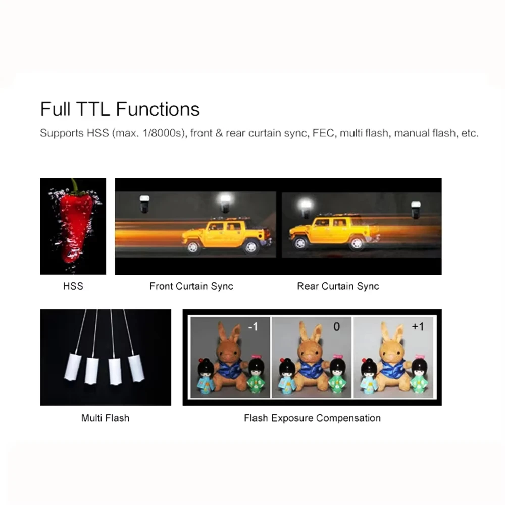 고독스 TT350 카메라 플래시 C/N/S/F/O 휴대용 스피드라이트 HSS TTL 2.4G 무선 플래시 시스템 (, 니콘, 캐논, 올림푸스, 후지 카메라용)