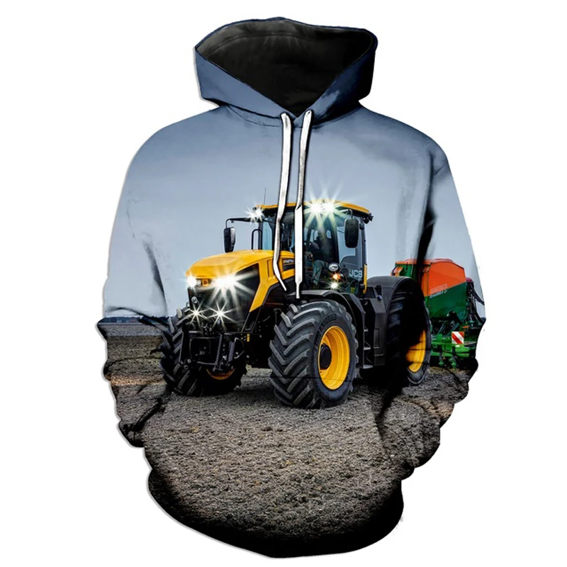 Farm Harvester Pattern Hoodies 3D Printed Unisex Pullovers Hiphop Hoodie Casual Sweatshirts Street Top Tracksuit
