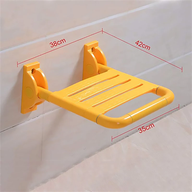 Caremaster Folding Wall Stool Bathroom Shower Stool Aisle Chair Wall Mounted Elderly/Disabled Anti-Slip Shower Chair Stainle 2