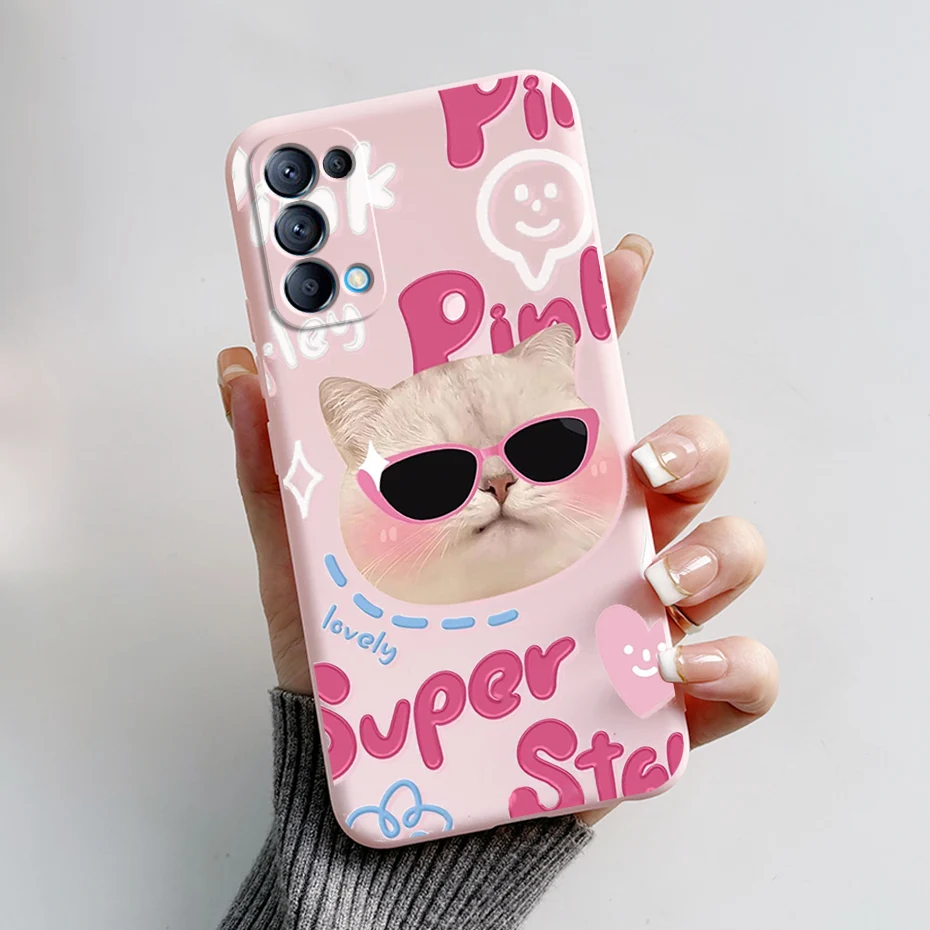 Cute Bear Cartoon Frog Silicone Soft Cover for OPPO Reno5/Reno5 Pro 5G