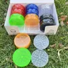 12 mixed colors per box, 58mm plastic 3-layer grinder, 3-layer concave plastic grinder 5