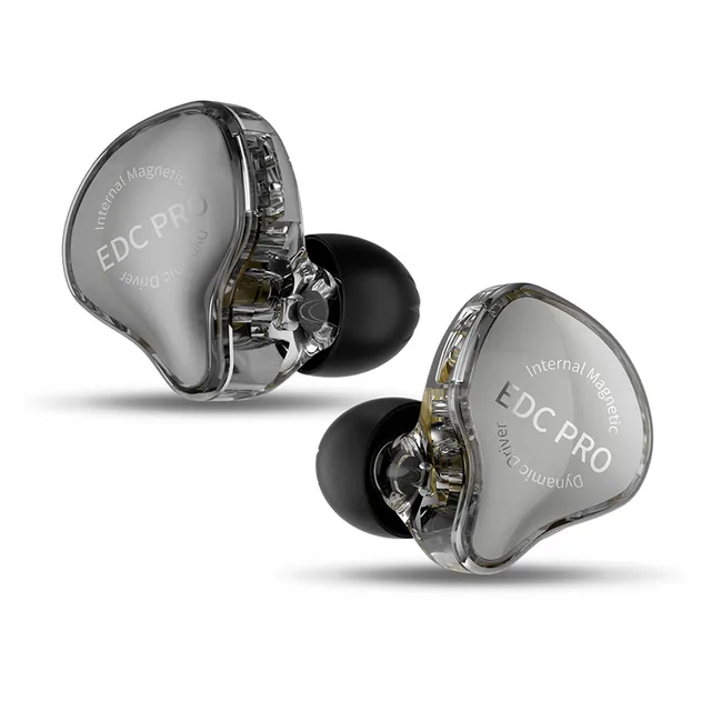 KZ EDC Pro Wire Earphone Large Dynamic Drivers Monitor Bass In-ear Headphone Cancelling Headset with Detachable Audio Cable