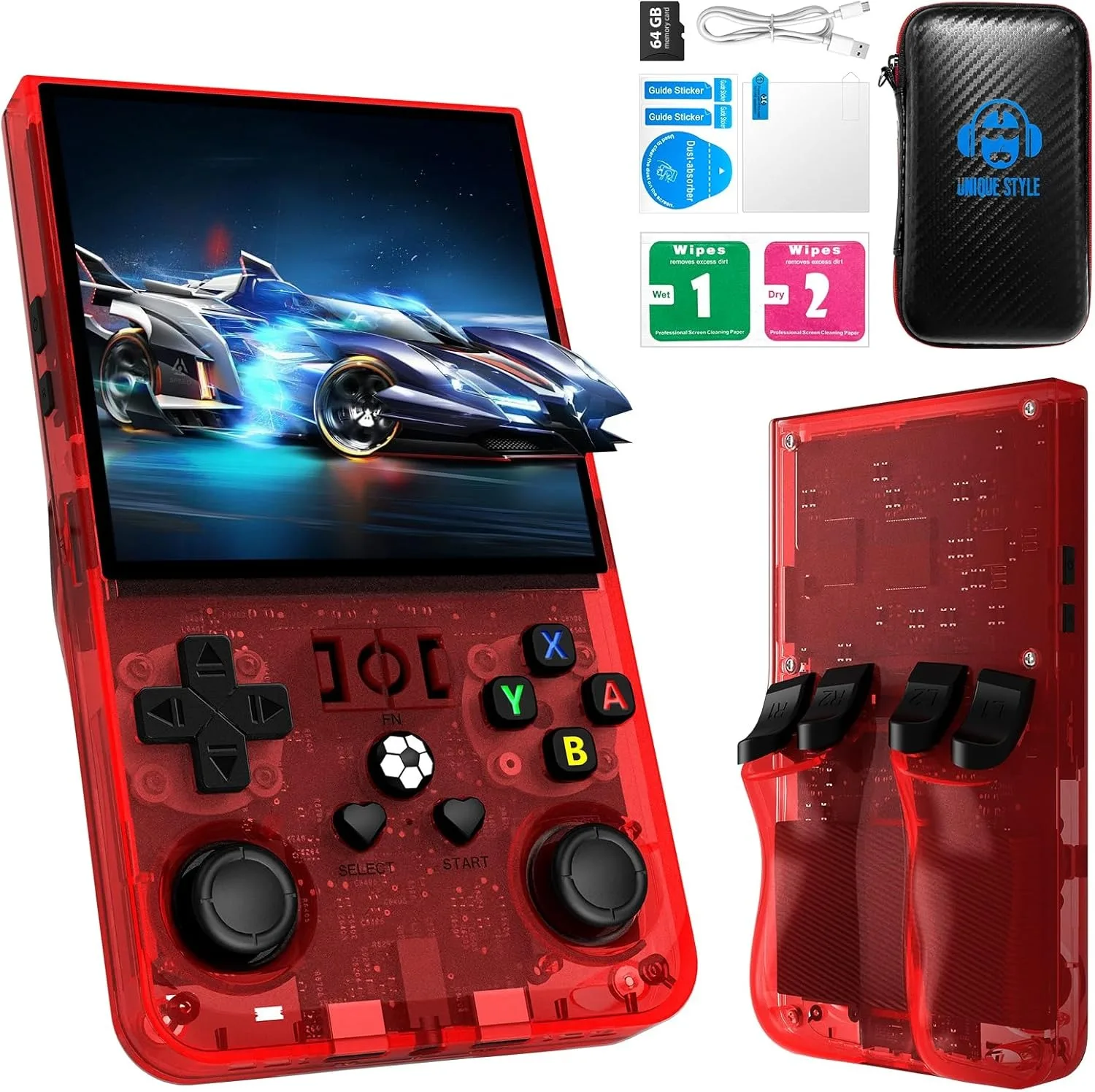 【在庫処分】4.0インチ (128G) R36 MAX 5色展開！ レトロハンド NEW R36 MAX Retro Handheld Game 4.0Inch IPS Screen Console